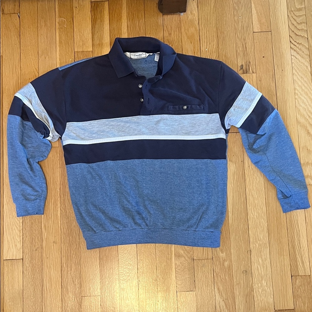 Classic Striped Polo Shirt - Medium